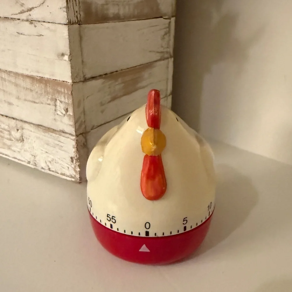 Chicken VTG. Kitchen Timer Mechanical 60 Minute Wind Up Farmhouse Decor (Broken)